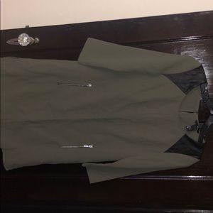 Army green mini dress, H&M, size US 6